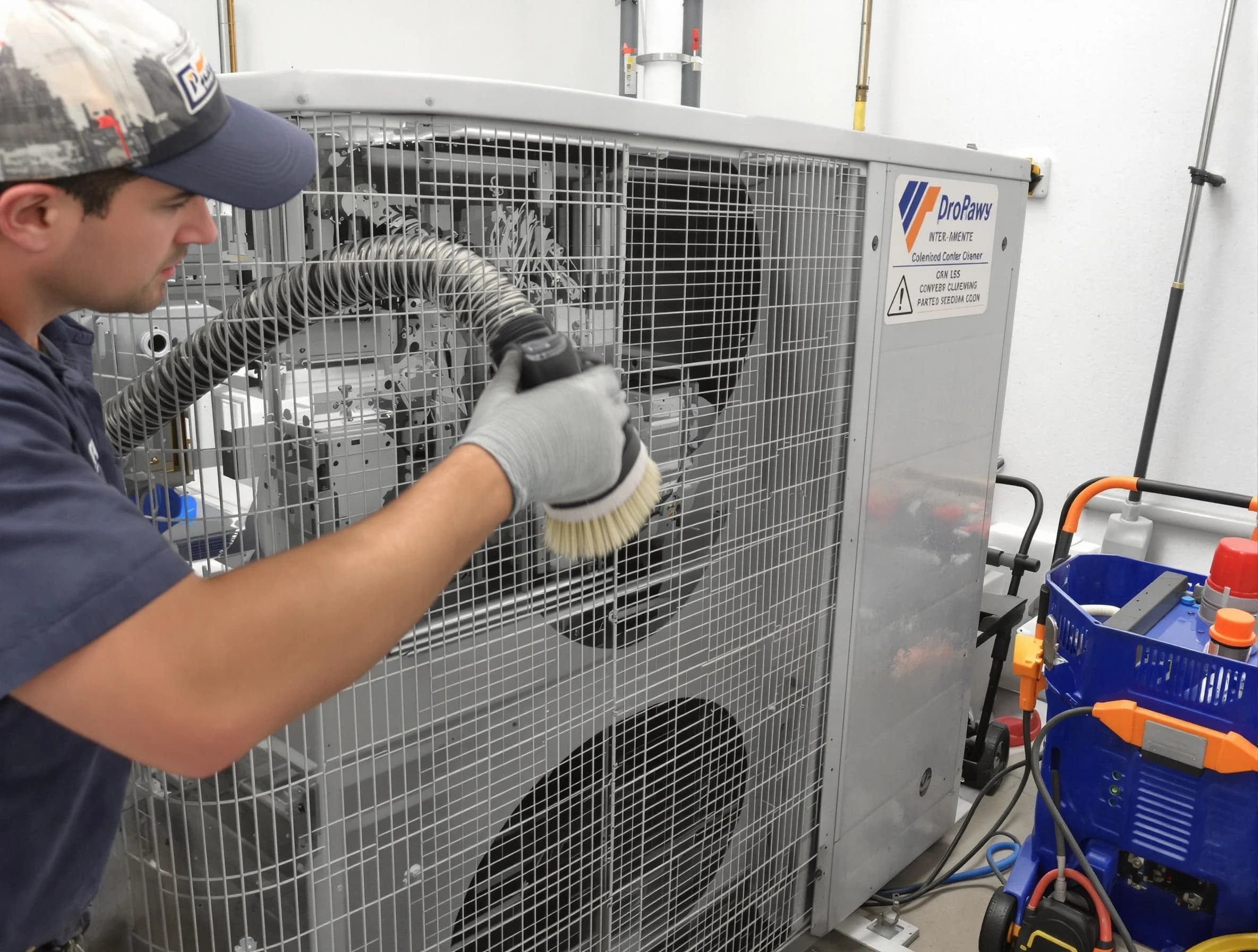 Oak Hill Air Duct Cleaning specialist performing precision AC coil cleaning for improved system performance in Oak Hill