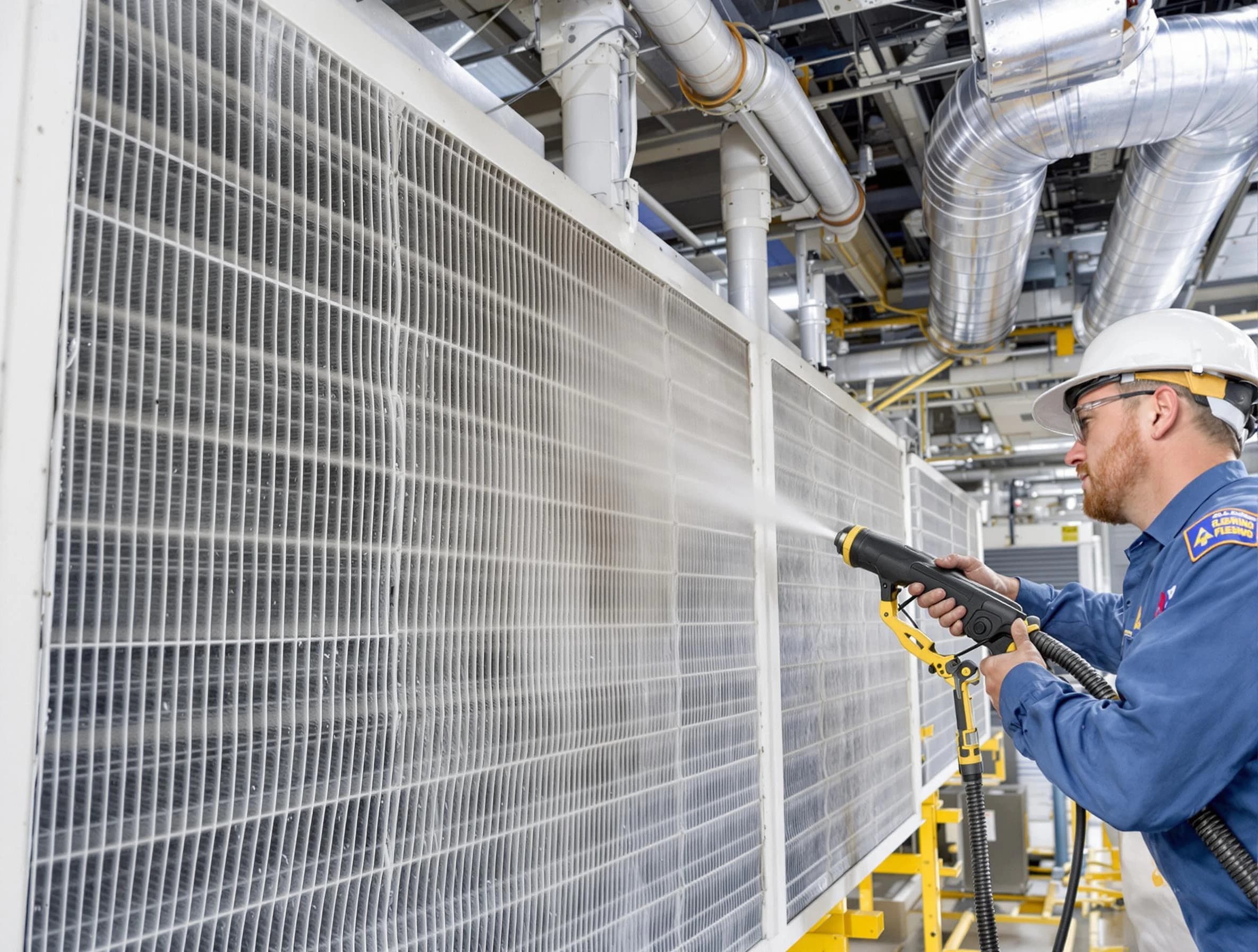 Professional commercial coil cleaning by Oak Hill Air Duct Cleaning in Oak Hill