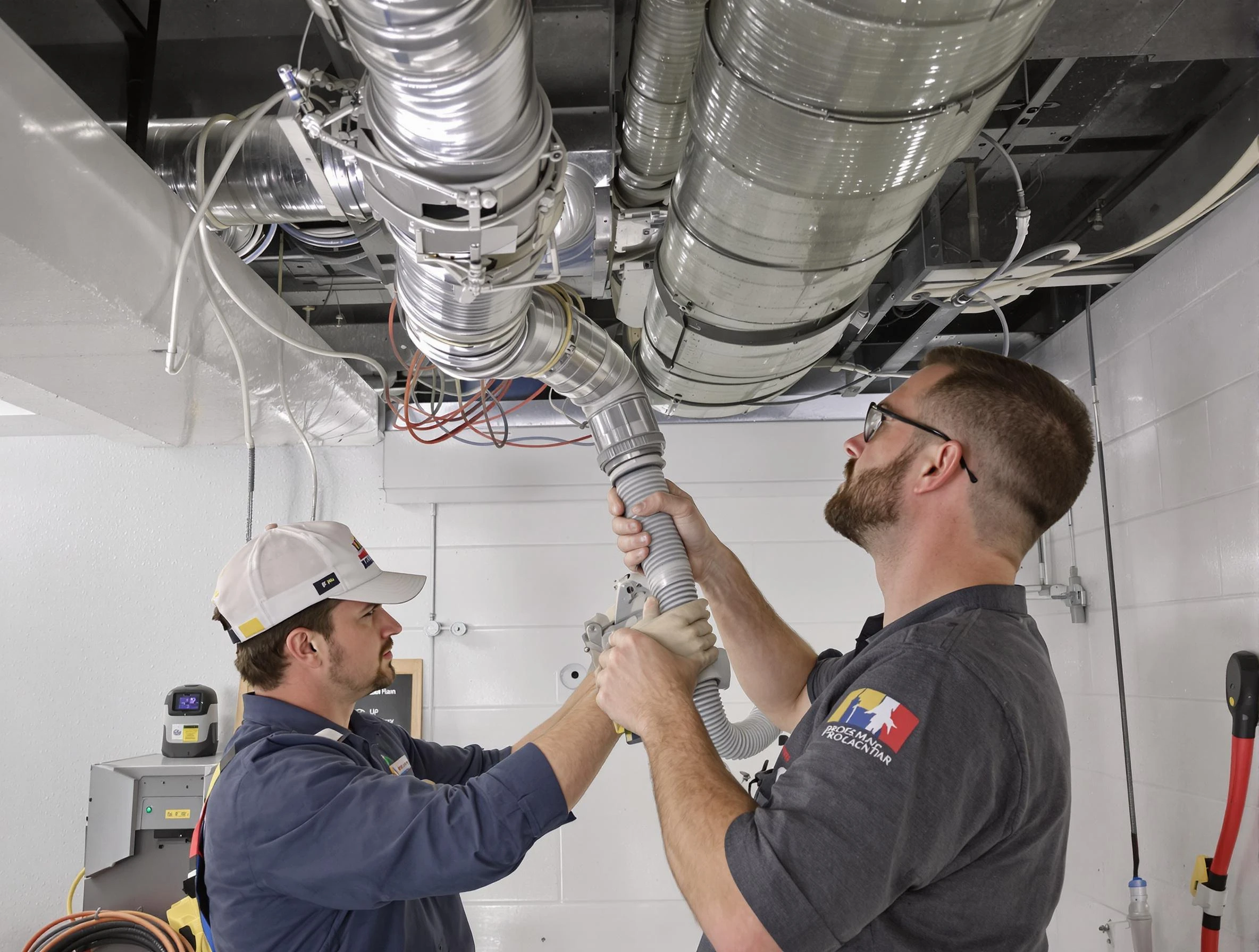 Oak Hill Air Duct Cleaning technician performing thorough AC duct cleaning in Oak Hill