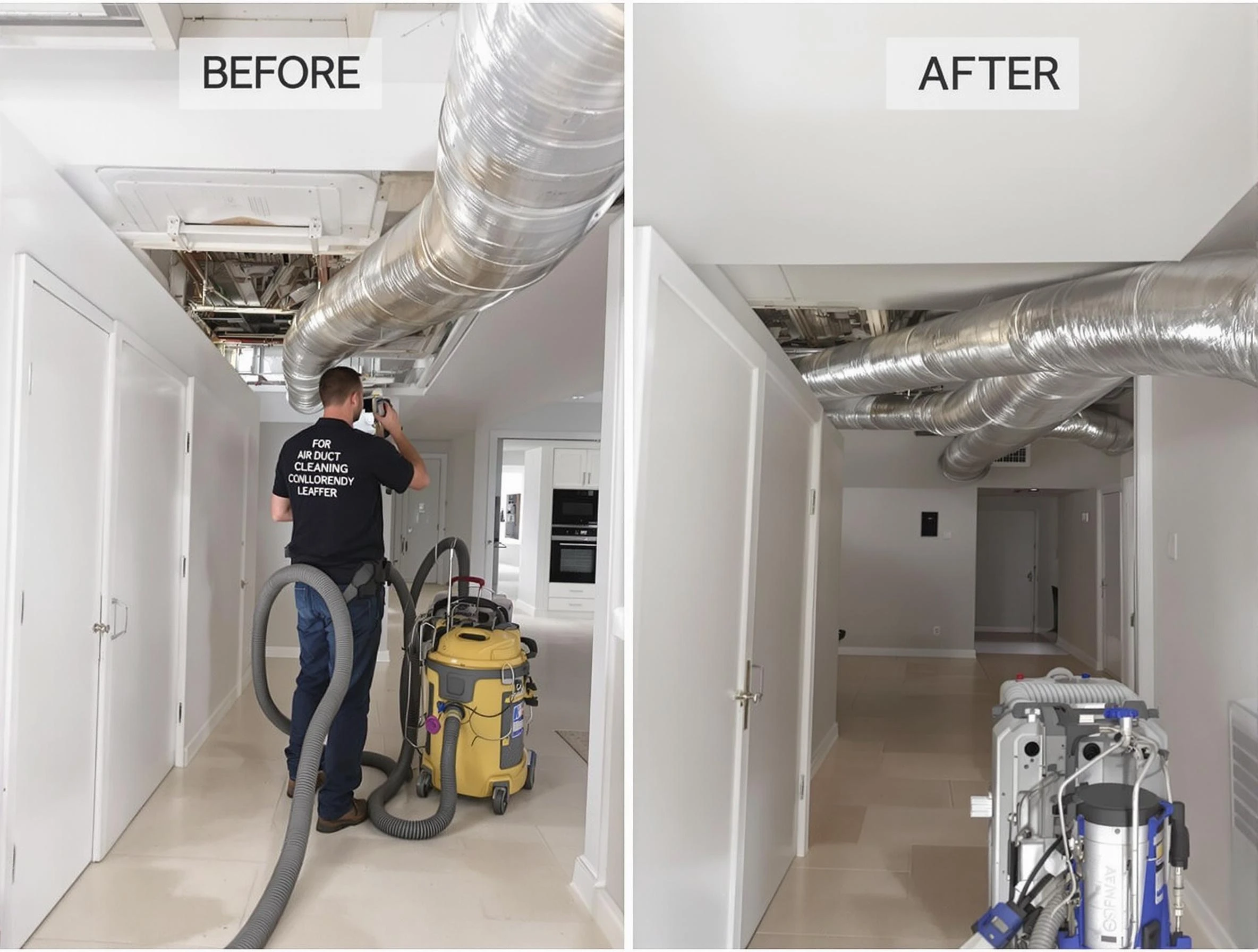 Oak Hill Air Duct Cleaning professional performing thorough air duct cleaning in Oak Hill