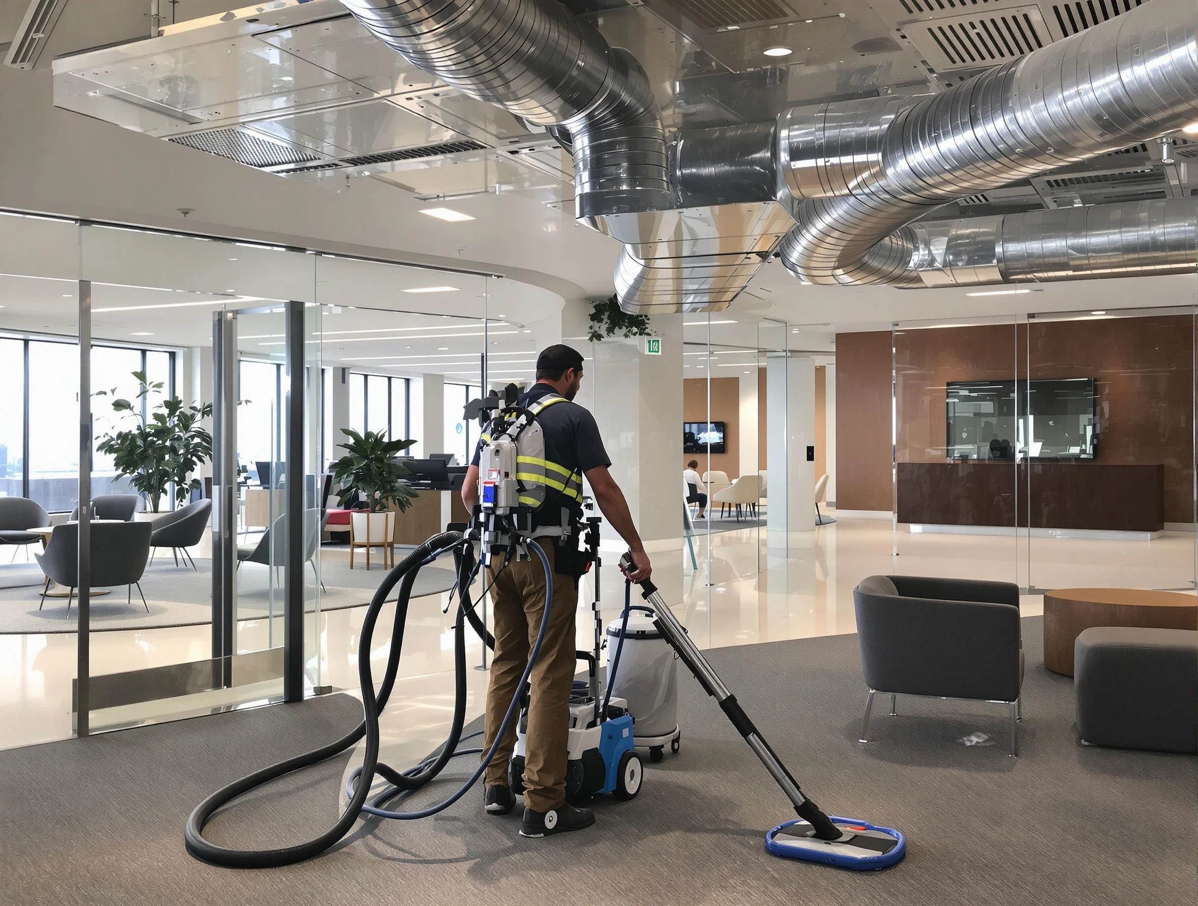 Commercial duct cleaning service by Oak Hill Air Duct Cleaning in Oak Hill